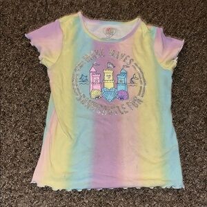 Pink and Yellow Short Sleeve Tie-Dye Tee